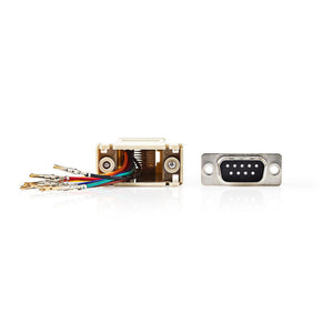 Nedis ccgp52820iv d-sub-adapter d-sub 9-pins female - rj45 (8p8c) female ivoor
