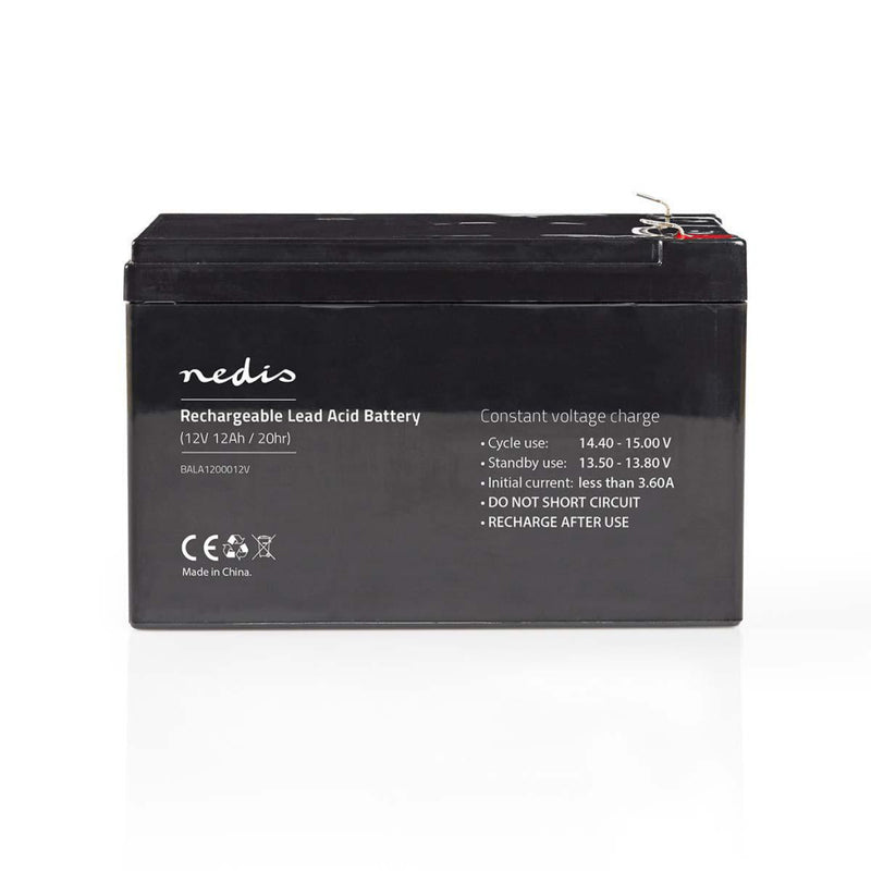 Load image into Gallery viewer, Nedis bala1200012v oplaadbare loodzuuraccu 12v 12 000 mah 167 x 181 x 77 mm
