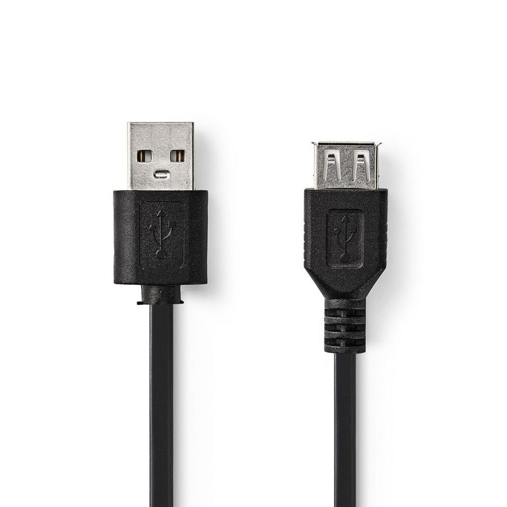 Nedis ccgt60010bk10 kabel usb 2.0 a male usb a female 1,0 m zwart