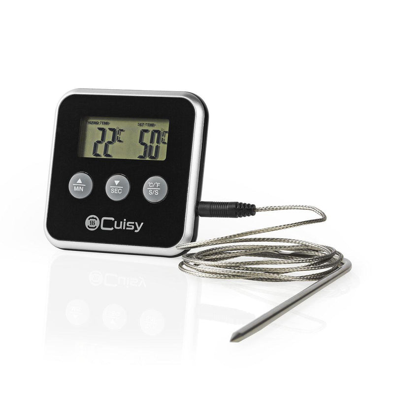 Load image into Gallery viewer, Nedis kath105bk vleesthermometer 0 - 250 deg;c digitaal display timer
