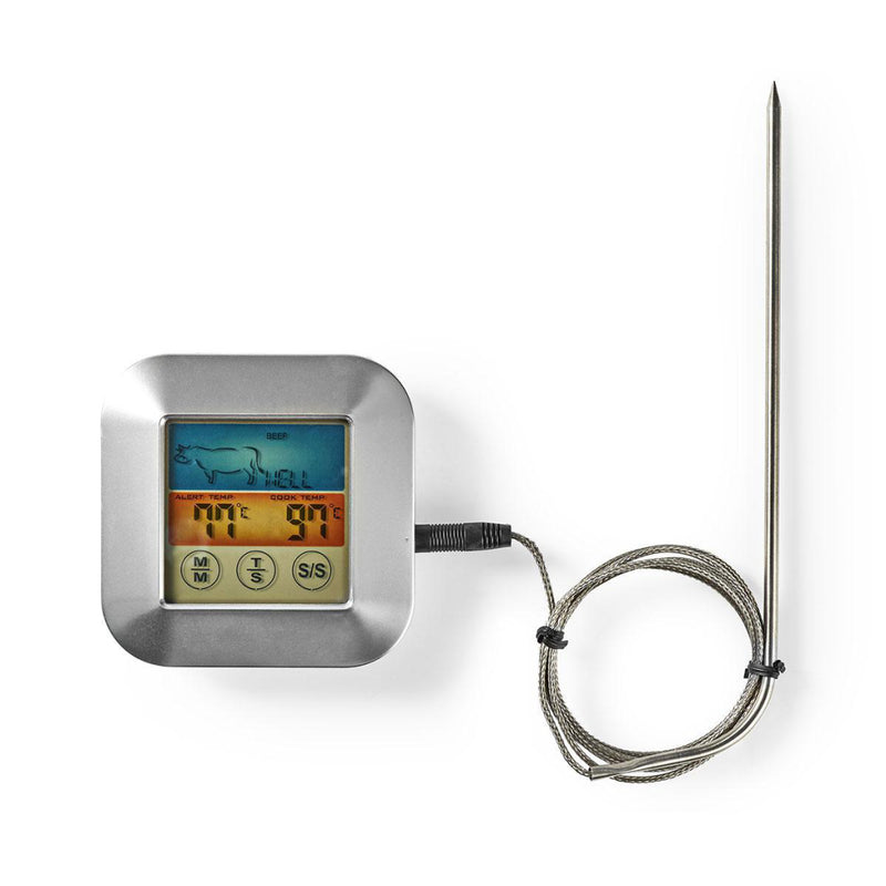 Load image into Gallery viewer, Nedis kath106si vleesthermometer 0 250 deg;c kleurendisplay timer
