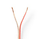 Nedis cagw2500tr500 speaker-kabel 2x 2,50 mm2 50,0 m folieverpakking transparant
