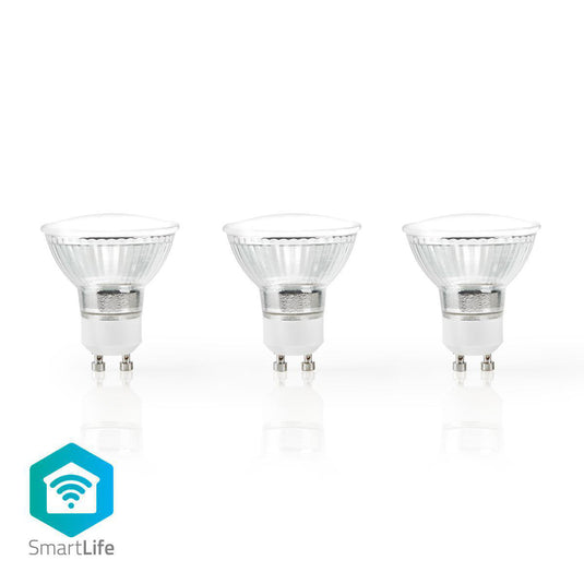 Nedis wifilw31crgu10 wi-fi smart led-lamp warm wit gu10 3-pack