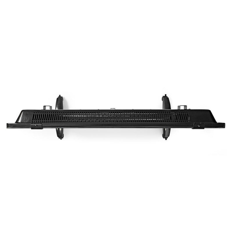 Afbeelding laden in galerijviewer, Nedis htpl20fbk glazen paneel convectorkachel thermostaat lcd-scherm 2 warmtestanden staand wandmontage 2000 w zwart
