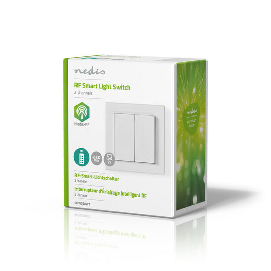 Nedis rfws20wt rf smart lichtschakelaar tweevoudig