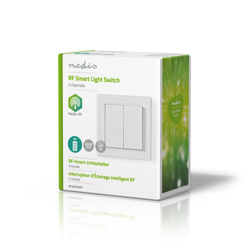 Load image into Gallery viewer, Nedis rfws20wt rf smart lichtschakelaar tweevoudig
