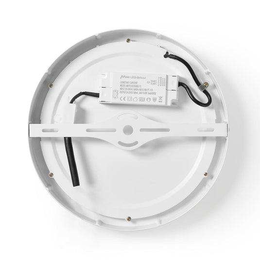 Nedis wifilaw20wt wi-fi smart plafondlamp rond oslash; 30 cm warm tot koel wit 1200 lm 18 w slank design aluminium