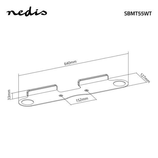 Nedis SBMT55WT Soundbarbeugel Wand Voor Sonos® Beam Max. 5 Kg