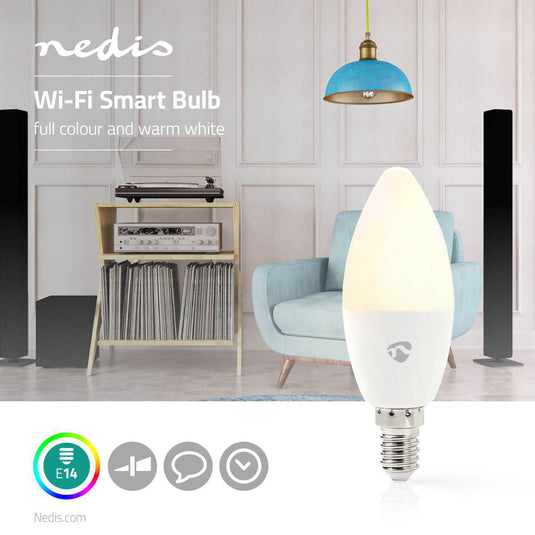 Nedis wifilc11wte14 wi-fi smart led-lamp full colour en warm-wit e14