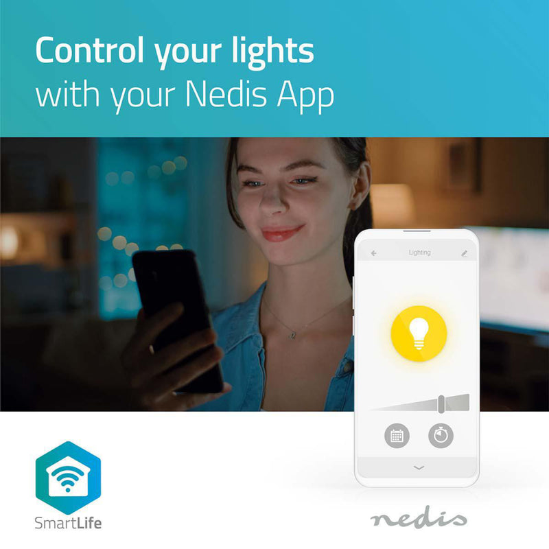 Load image into Gallery viewer, Nedis wifilw12wte27 smartlife led bulb wi-fi e27 800 lm 9 w warm wit 2700 k energieklasse: a+ android trade; ios diameter: 60 mm a60
