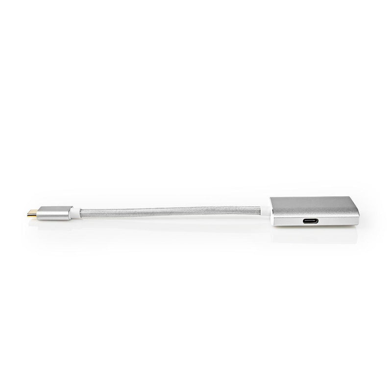 Afbeelding laden in galerijviewer, Nedis cctb64680al02 usb-adapter usb 3.2 gen 1 usb type-c trade; male hdmi trade; connector 0.20 m rond verguld gebreid nylon zilver cover window box

