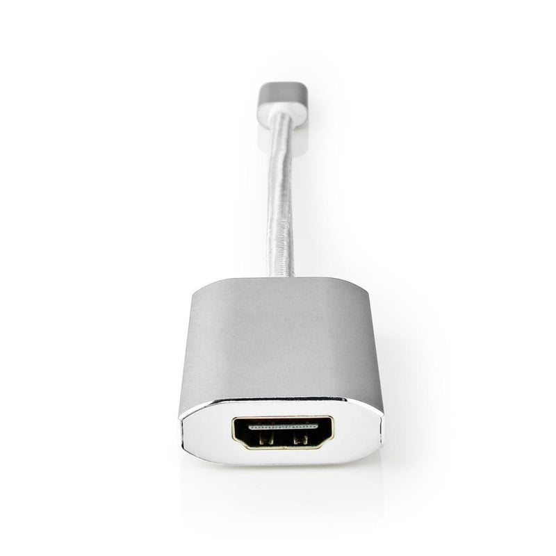 Afbeelding laden in galerijviewer, Nedis cctb64680al02 usb-adapter usb 3.2 gen 1 usb type-c trade; male hdmi trade; connector 0.20 m rond verguld gebreid nylon zilver cover window box
