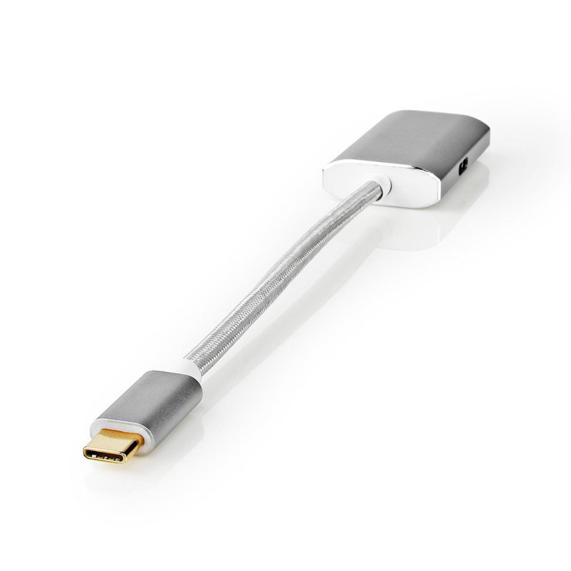 Afbeelding laden in galerijviewer, Nedis cctb64680al02 usb-adapter usb 3.2 gen 1 usb type-c trade; male hdmi trade; connector 0.20 m rond verguld gebreid nylon zilver cover window box
