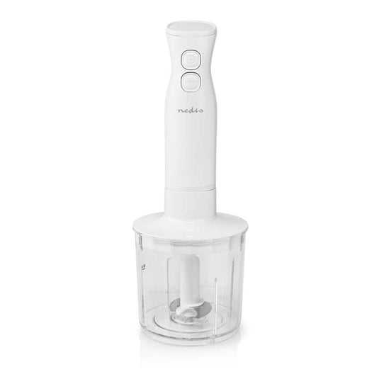 Nedis KAHB120CWT Staafmixer 400 W Snelheidsinstellingen: 2-snelheid Hakmachine Wit