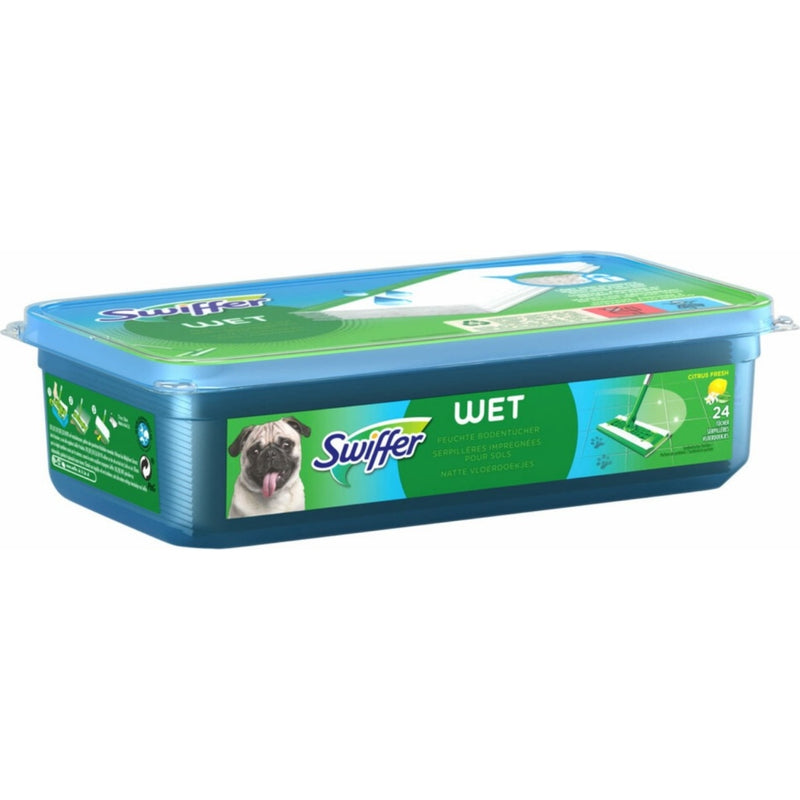 Load image into Gallery viewer, Swiffer wet vloerwisser doekjes citrus fresh 24 stuks
