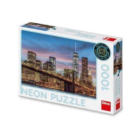 Dinotoys dino puzzel - glow in the dark manhattan new york - 1000 stukjes