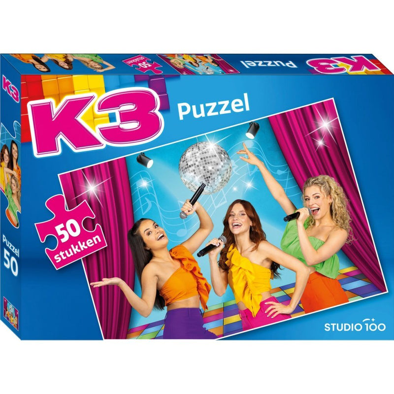 Load image into Gallery viewer, K3 alle kleuren puzzel 50 stukjes
