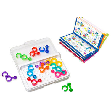 Smartgames iq link - logisch denkspel reispuzzel - 120 opdrachten met ringsysteem - educatief solospel voor kinderen en volwassenen - vanaf 8 jaar