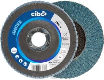 Cibo lamellenschijf 125mm blauw 120 conisch staal | 10 stuks