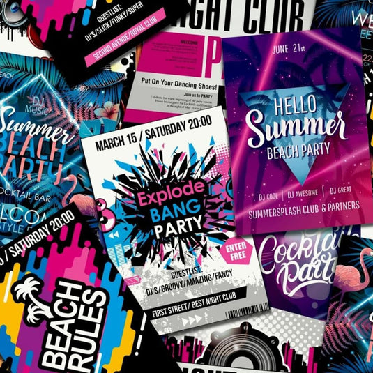 Noordwand Noordwand Behang Good Vibes Club Posters paars en roze