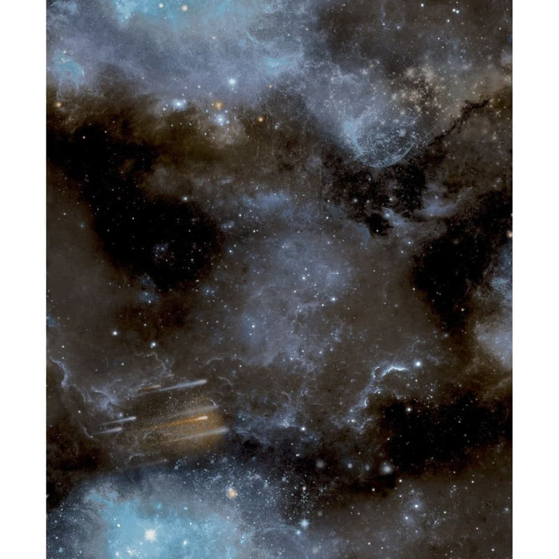 Load image into Gallery viewer, Noordwand behang good vibes galaxy with stars blauw en zwart
