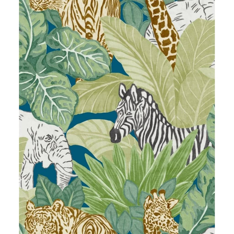 Load image into Gallery viewer, Noordwand behang good vibes jungle animals groen en zwart
