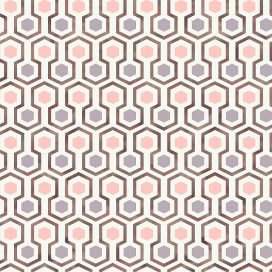 Noordwand behang good vibes hexagon pattern roze en paars