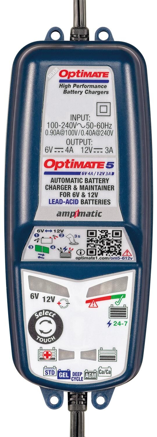 Load image into Gallery viewer, Tecmate acculader optimate 5 select optimate 5 charger voltmatic 6v 12v
