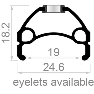 Rodi velg viper 19 28 622x19 36-gaats 14g frans ventiel - zwart cnc