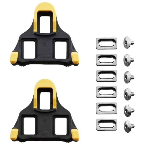 Load image into Gallery viewer, Schoenplaatjes Shimano SM-SH12 SPD-SL met 6 graden speling - geel
