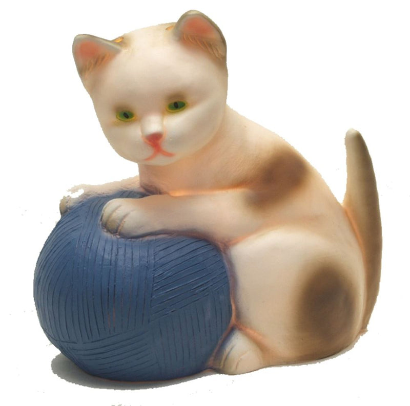 Load image into Gallery viewer, Egmont lamp kat met bol wol blauw 24x23
