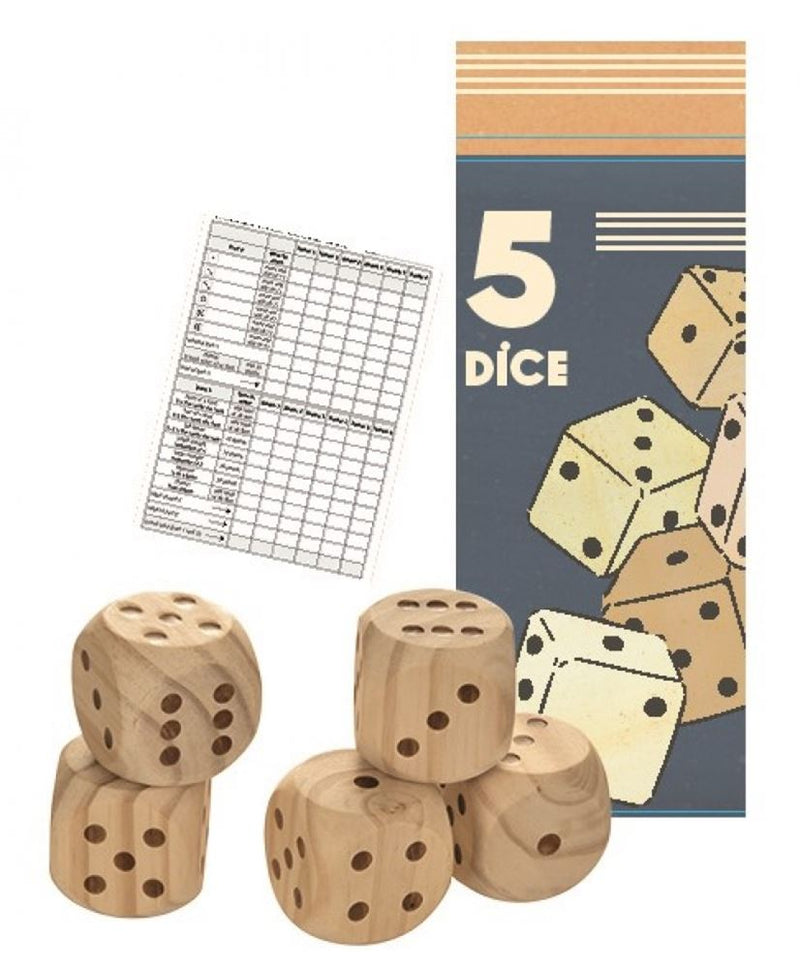 Load image into Gallery viewer, 5 houten dobbelstenen. 5+ 35 cm
