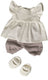 Poppenkleedset chocola wit. 1+