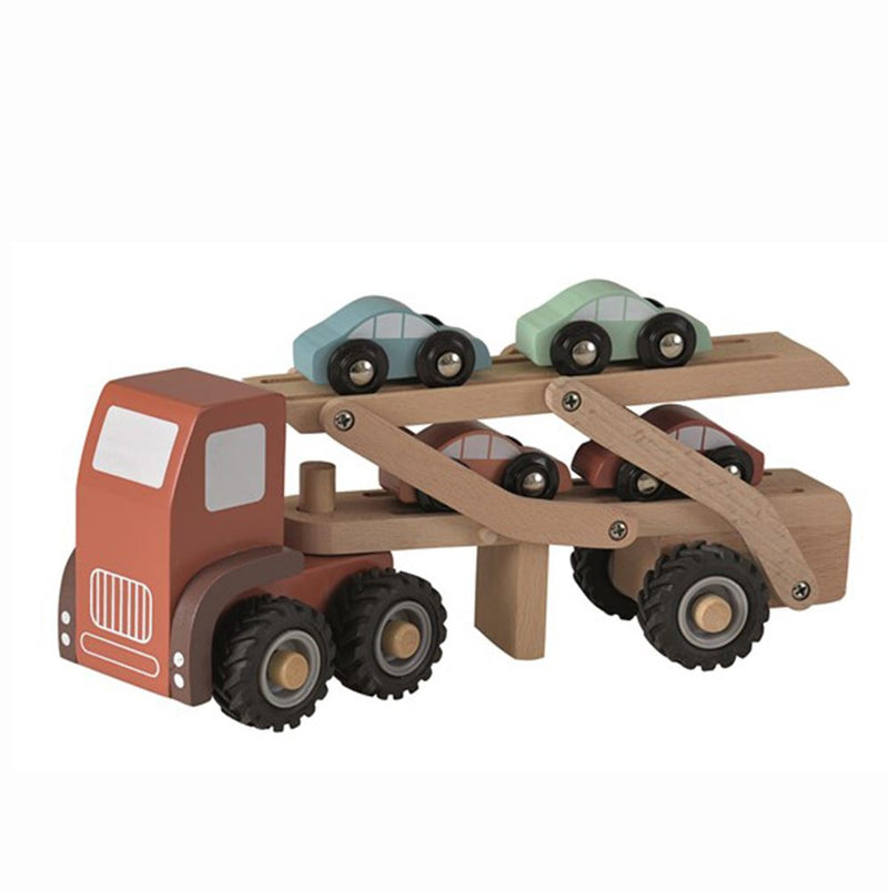 Load image into Gallery viewer, Egmont houten autotransport met 4 auto's
