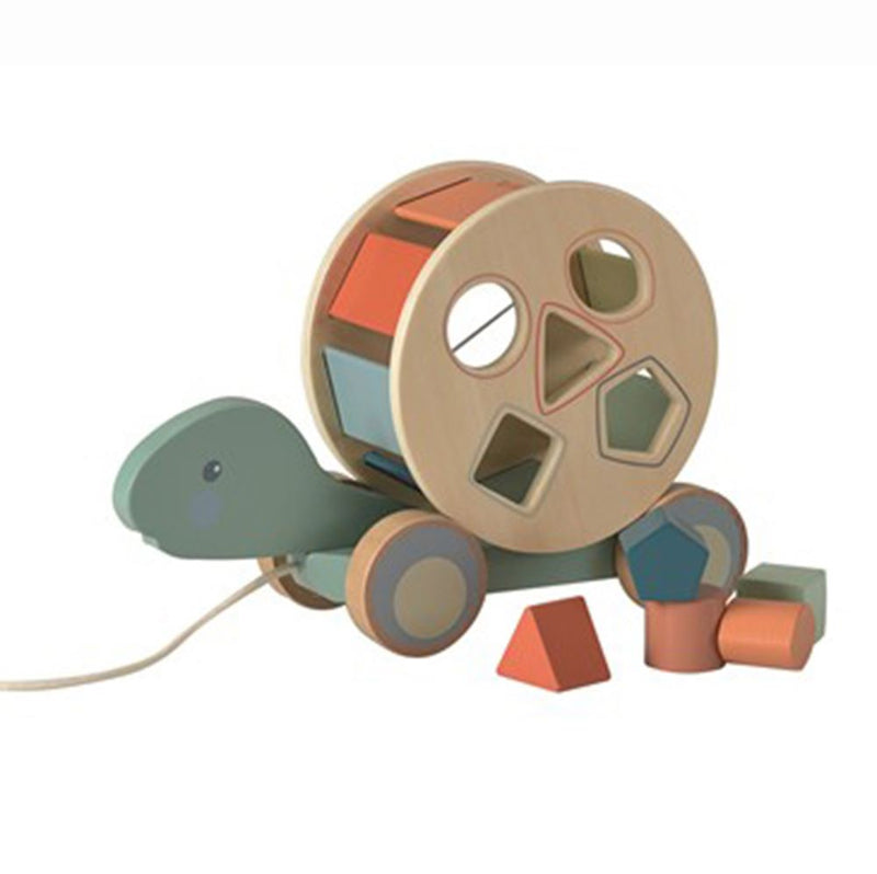 Load image into Gallery viewer, Egmont houten trekfiguur schildpad met b
