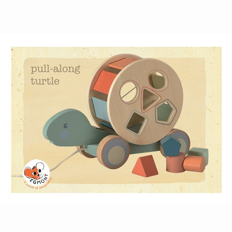 Load image into Gallery viewer, Egmont houten trekfiguur schildpad met b

