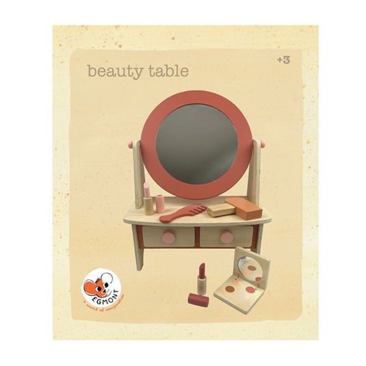 Houten make-up tafel. 14,5x20 cm. 1+