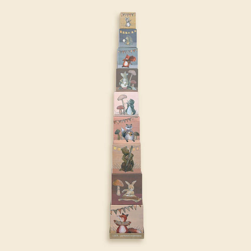 Load image into Gallery viewer, 1.2.3 muzikanten stapelen piramide. fsc
