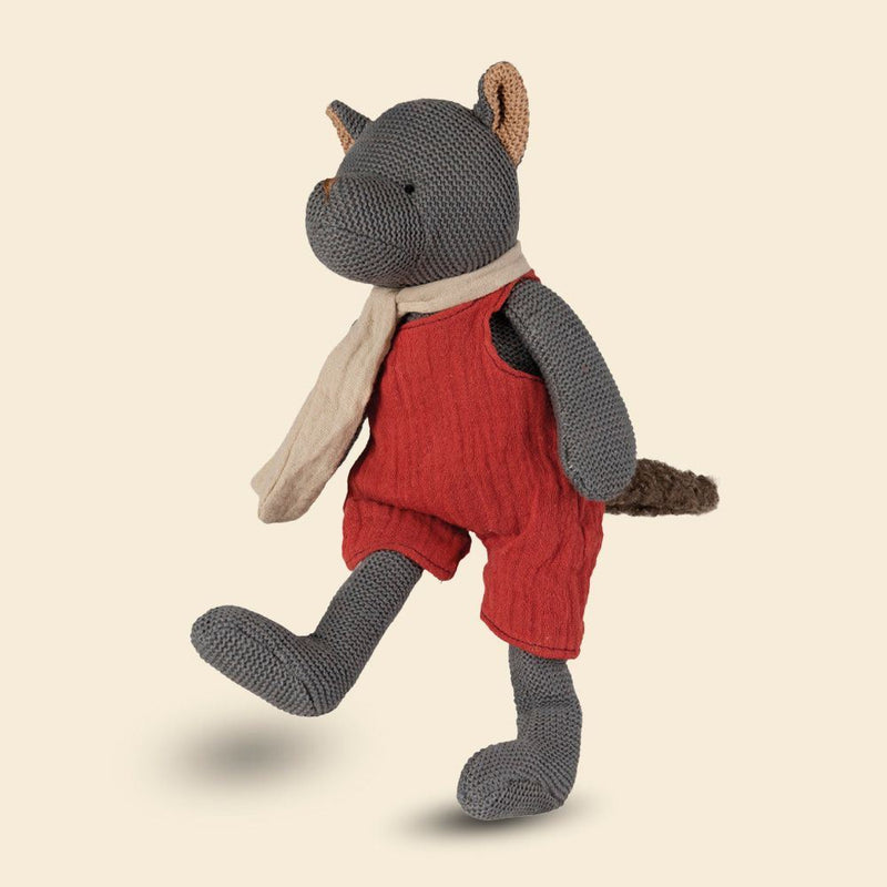 Afbeelding laden in galerijviewer, Egmont gebreide knuffel wolf john. 30 cm

