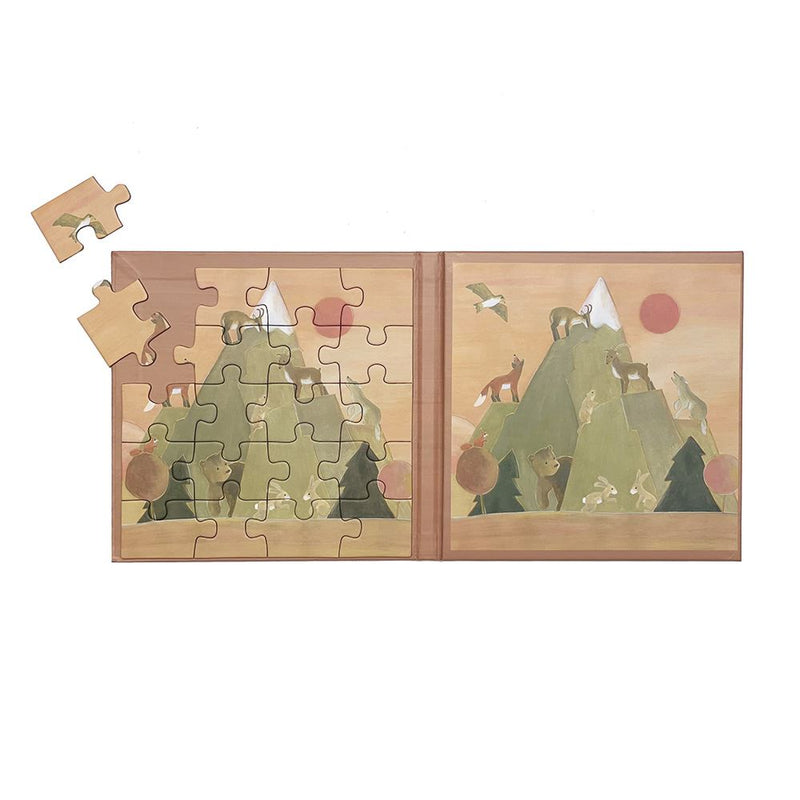Afbeelding laden in galerijviewer, Magneet puzzel gebergte. 17,5x17,5x1 cm.

