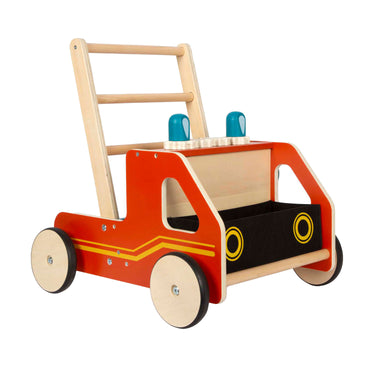 Small foot - houten loopwagen brandweer