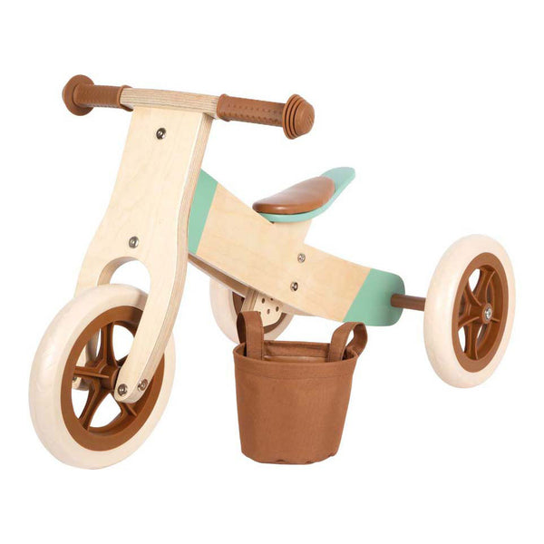 Small foot houten driewieler trike karamel bruin