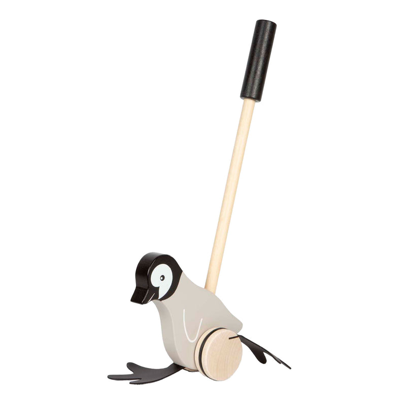 Load image into Gallery viewer, Small foot - houten duwfiguur penguin
