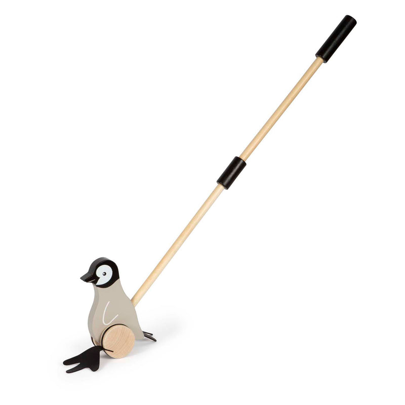 Load image into Gallery viewer, Small foot - houten duwfiguur penguin

