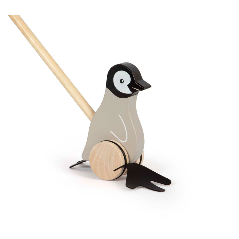 Load image into Gallery viewer, Small foot - houten duwfiguur penguin
