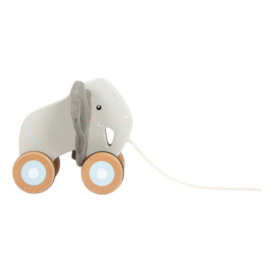 Small foot - houten trekolifant met knisperende oren