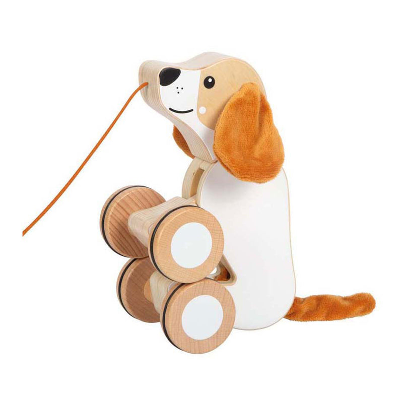 Afbeelding laden in galerijviewer, Small foot - houten trekhond met knisperende oren
