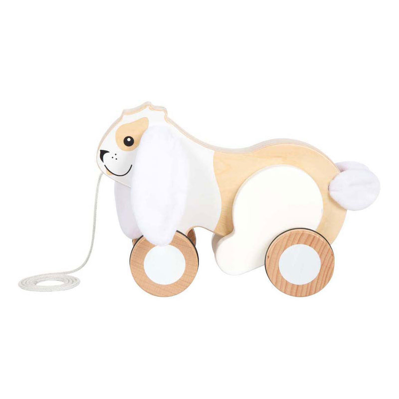 Load image into Gallery viewer, Small foot - houten trekkonijn met knisperende oren
