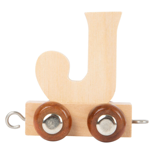 Small foot - houten lettertrein - j - 12 stuks
