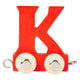 Small foot - houten lettertrein rood - k - 12 stuks